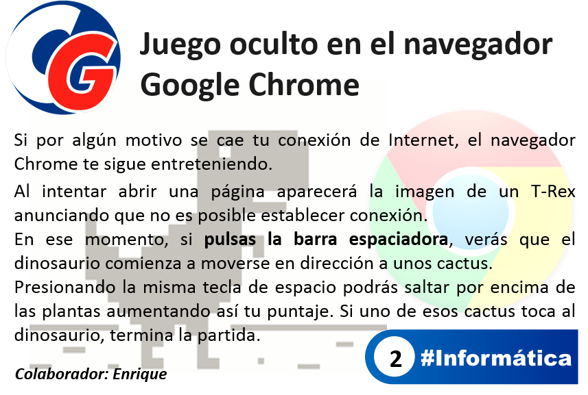 Juego oculto en el navegador Google Chrome